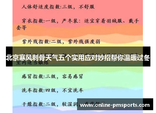 北京寒风刺骨天气五个实用应对妙招帮你温暖过冬